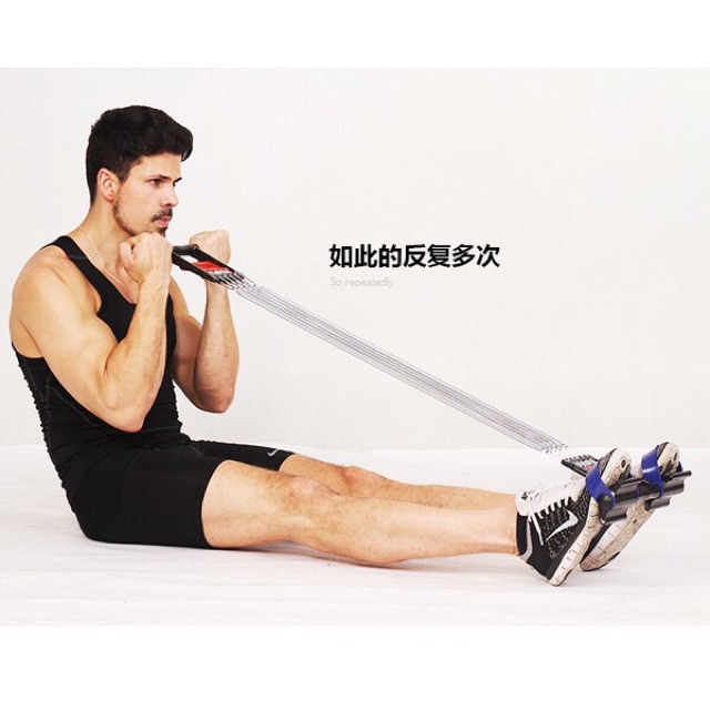 Dây Kéo Lò Xo Tập Cơ Bụng 5 Sợi ,có đạp chân