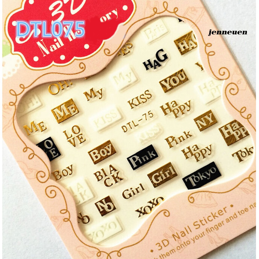 [Hàng mới về] Hình dán trang trí móng tay nhiều họa tiết thời trang độc đáo