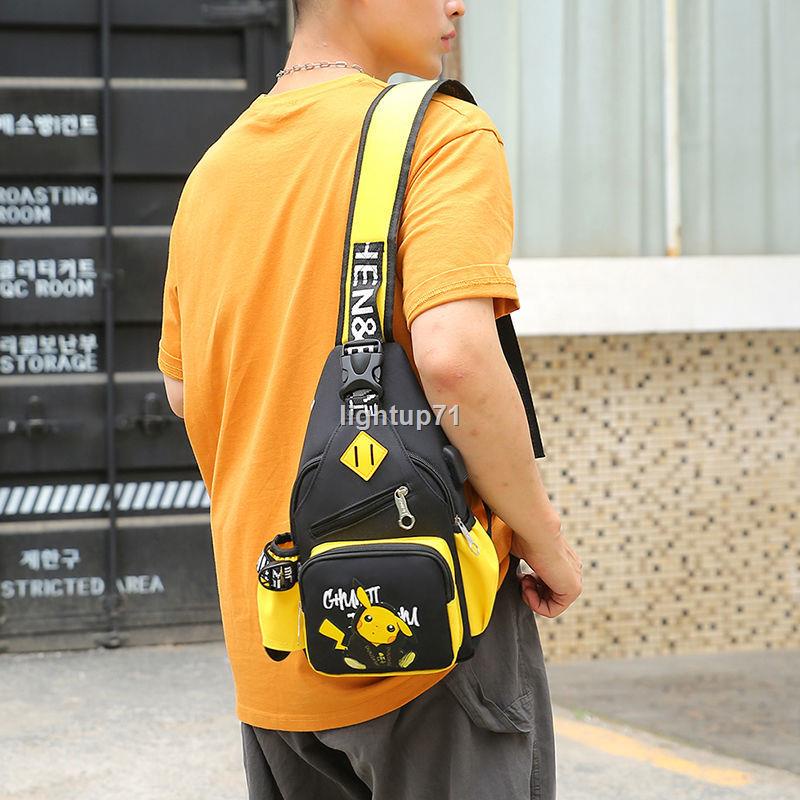 Túi đeo chéo ngực họa tiết anime Pikachu thời trang Hàn Quốc ngoài trời cho nam nhiều phân loại tùy chọn | BigBuy360 - bigbuy360.vn
