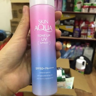 Xịt chống nắng nâng tone skin aqua