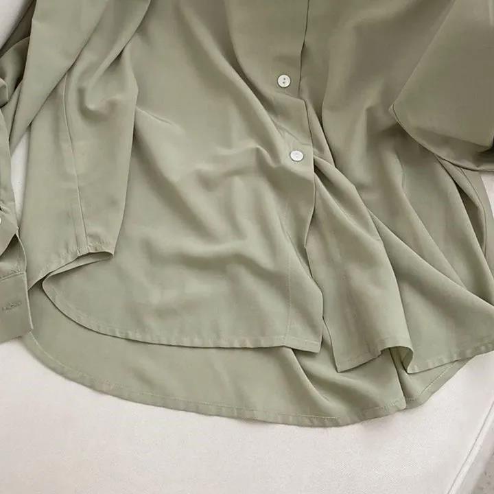 Áo Sơ Mi Tay Dài Chất Liệu Lụa Mỏng Thời Trang Mùa Hè Phong Cách Hàn Quốc Cho Nam