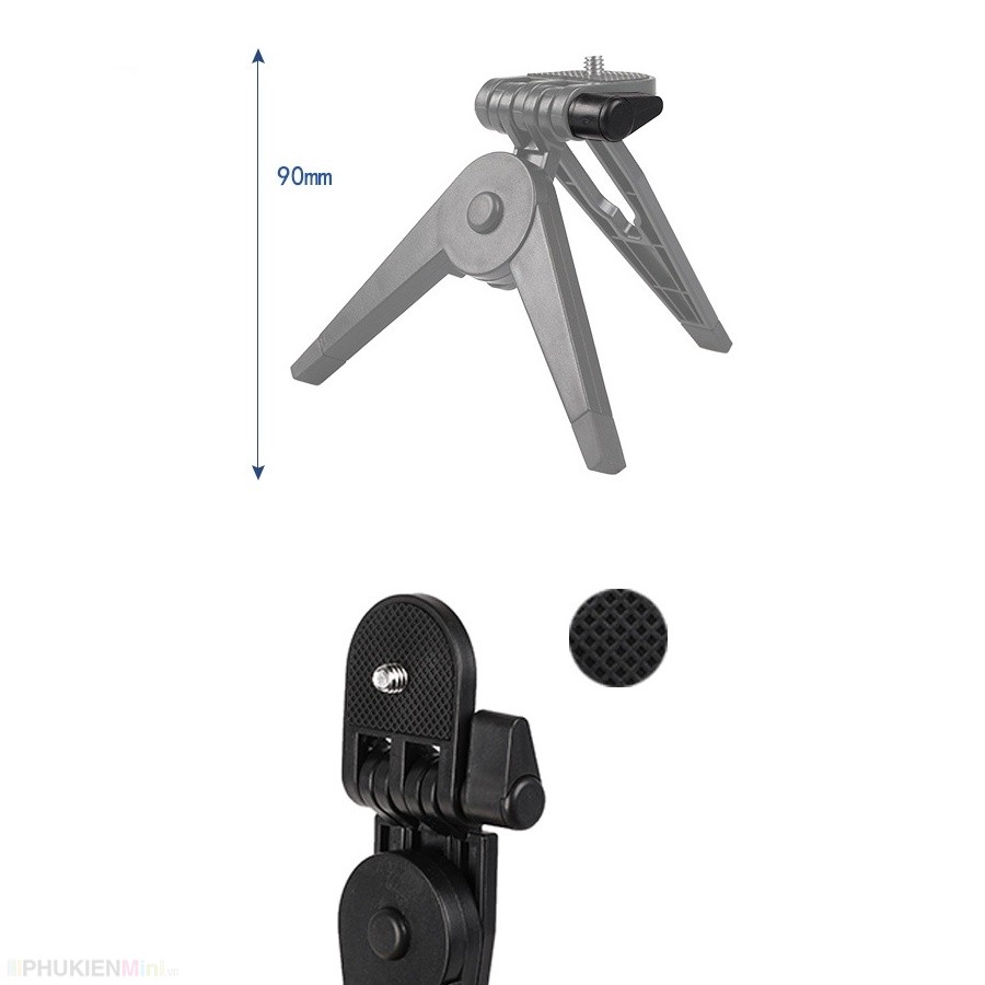 Tripod giá đỡ 3 chân mini để bàn cho điện thoại, gopro giá rẻ