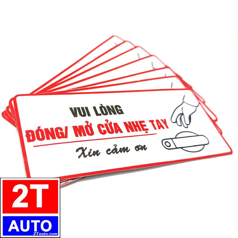 Logo vui lòng đóng mở cửa nhẹ tay