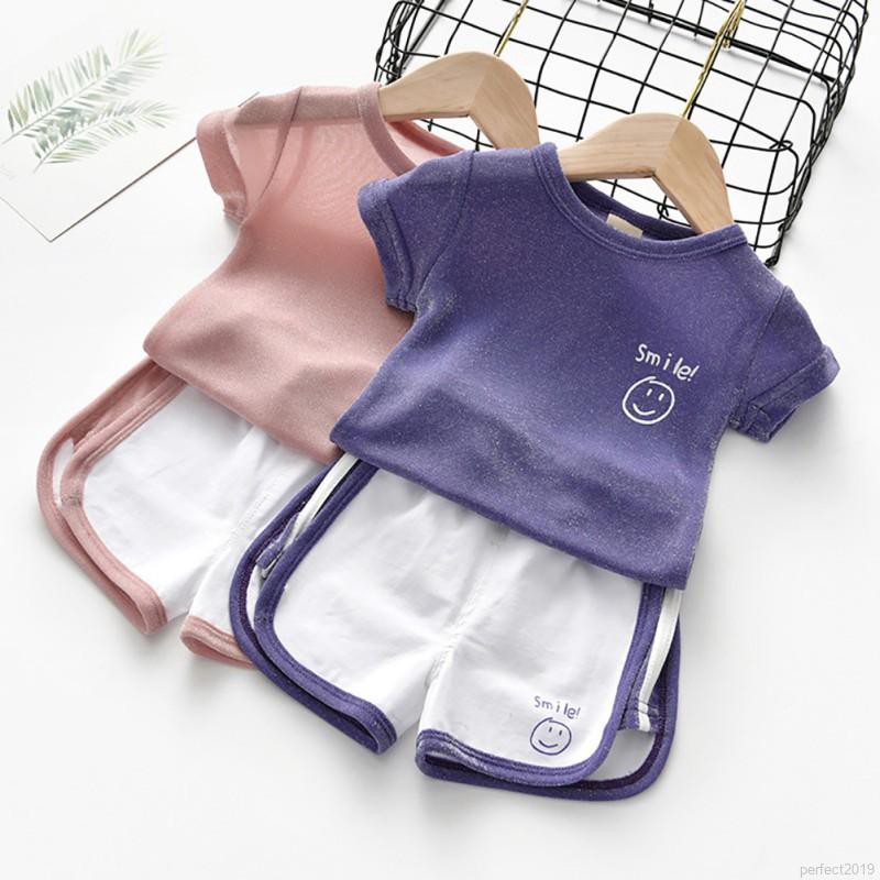 Set quần áo hoạt hình xinh xắn dành cho bé gái