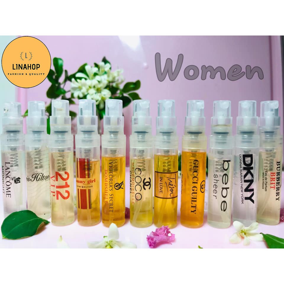 bộ 10 lọ nước hoa mini Vial chiết pháp chính hãng cao cấp thơm lâu size 3ml | Thế Giới Skin Care