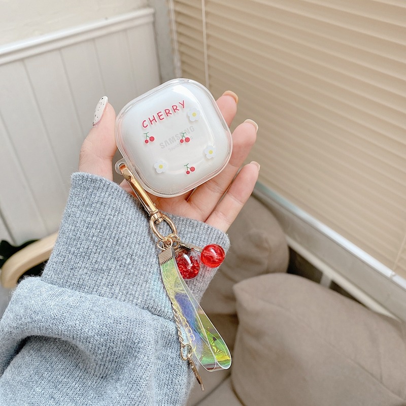 Ốp Vỏ Bảo Vệ Hộp Sạc Tai Nghe samsung galaxy buds pro 2 buds pro buds2 live Có Vòng Lò Xo