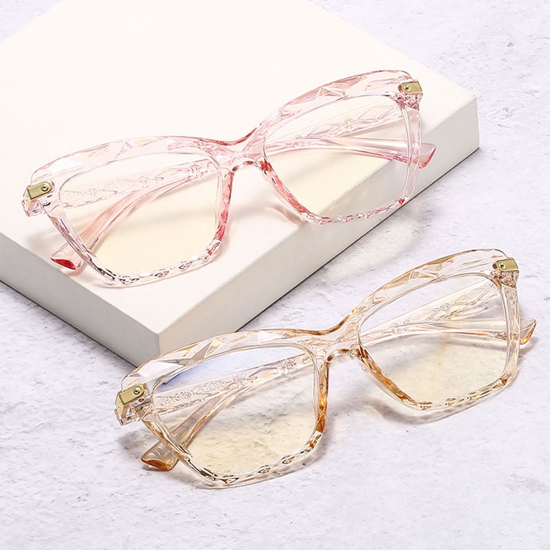 Mắt Kính Chống Bức Xạ Tròng Mắt Mèo Thời Trang Cho Nữ