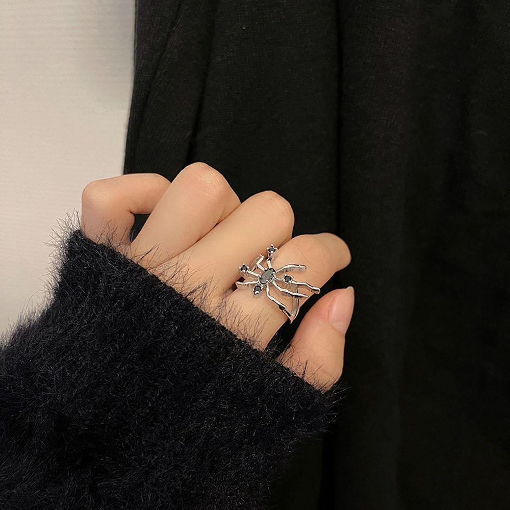 Nhẫn Hở Hình Nhện Phong Cách Gothic Cổ Điển Thời Trang Cho Nữ|Nhẫn Đuôi Dài Phong Cách Hàn Quốc Thời Trang