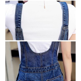 Đầm Yếm Jean Nữ Wash Cào