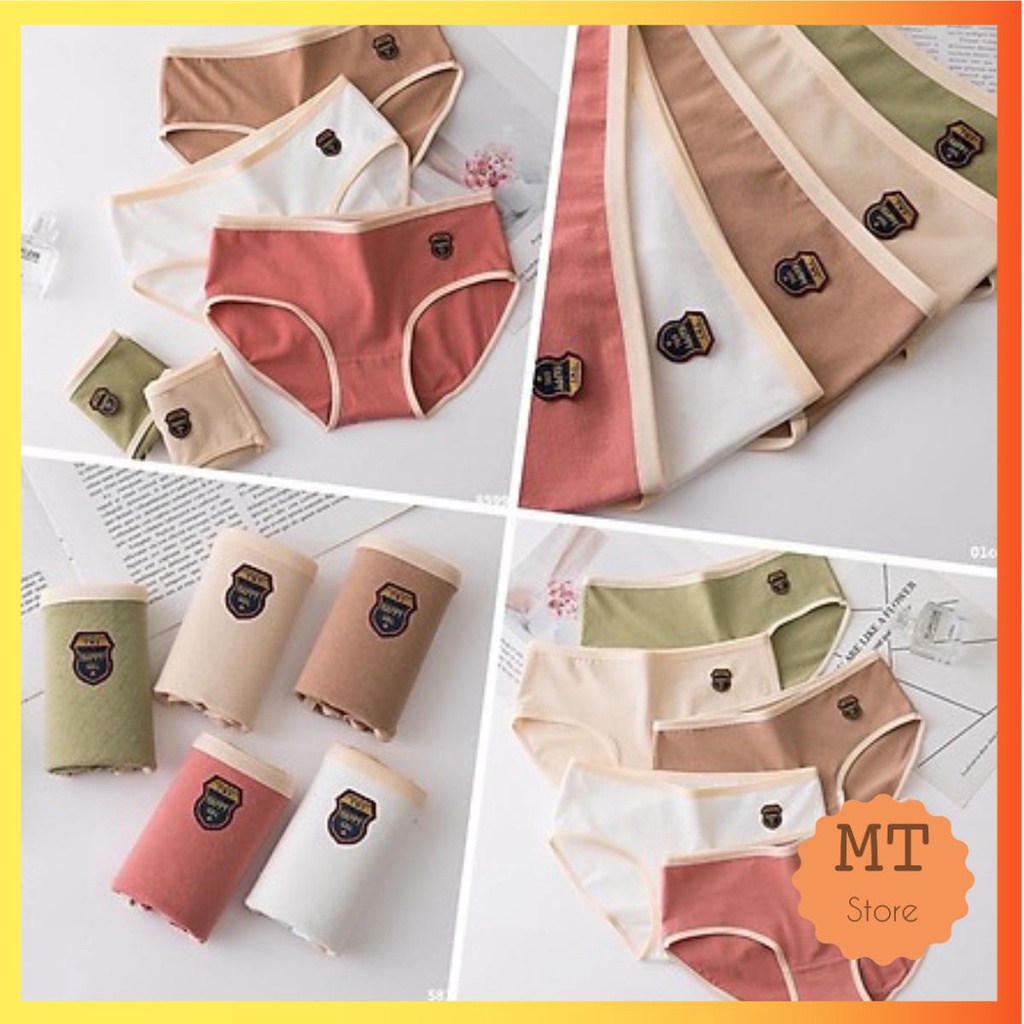Quần lót 100% cotton Nhật Happy Girl mềm mại kháng khuẩn