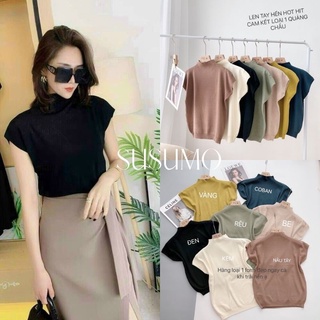 Áo len cộc tay nữ cánh rơi chất đẹp loại 1 - áo len nữ cộc tay quảng châu - a507 susumo