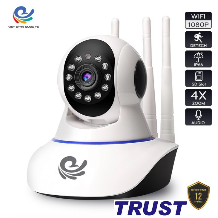 Camera WiFi 3 Râu CareCam 1080P 2MP - Carecam An Ninh Trong Nhà CC1021 -Xoay Theo Chuyển Động | WebRaoVat - webraovat.net.vn