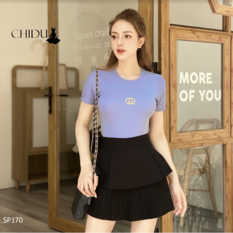 [ Mã WASTAPR giảm 10K đơn 50K] CHIDU Áo phông GG phong cách SP370 | BigBuy360 - bigbuy360.vn