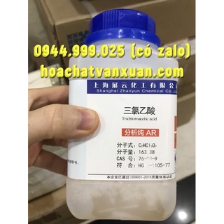 Hoá chất Trichloroacetic aci d 99% TCA Zhanyun 500g tẩy hạt cơm mụn cóc nguyên liệu mỹ phẩm