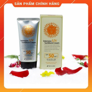 Kem chống nắng 3W Clinic Intensive UV Sunblock Cream SPF 50 PA+++ 70ml [Cam Kết Chuẩn Hàn Quốc ]