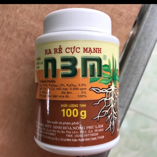 Ra rễ cực mạnh N3M lọ 100gam