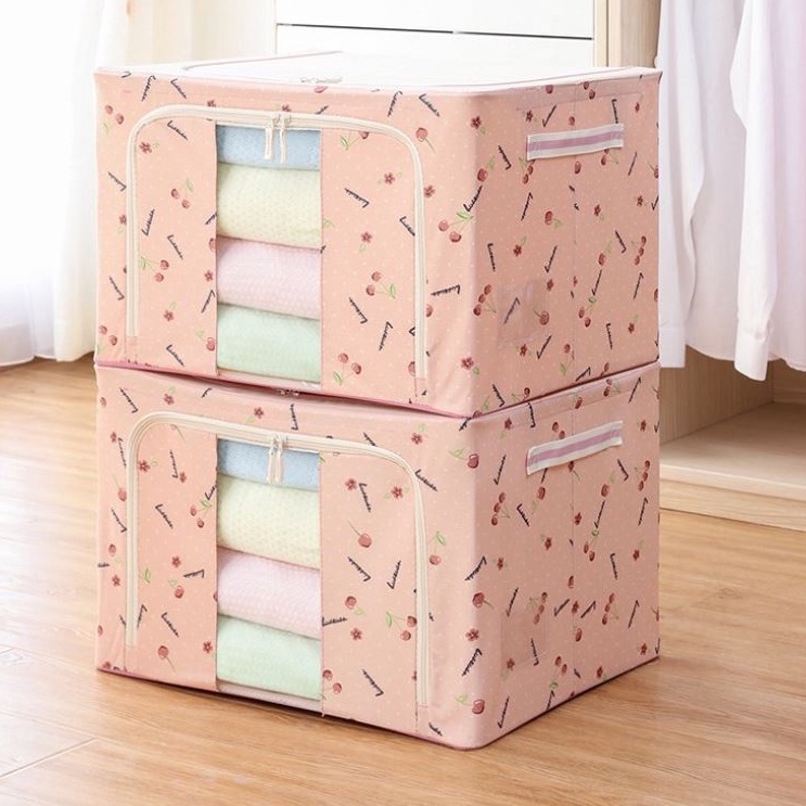 Hộp Vải Đựng Quần Áo, Chăn Màn Khung Thép Gấp Gọn Chịu Lực Cao Cấp