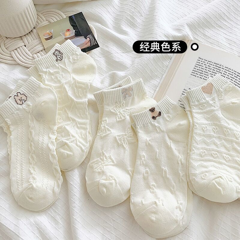 Vớ Thể Thao Cổ Thấp In Chữ Phong Cách Nhật Bản Dễ Thương Thời Trang Mùa Hè Cho Nữ