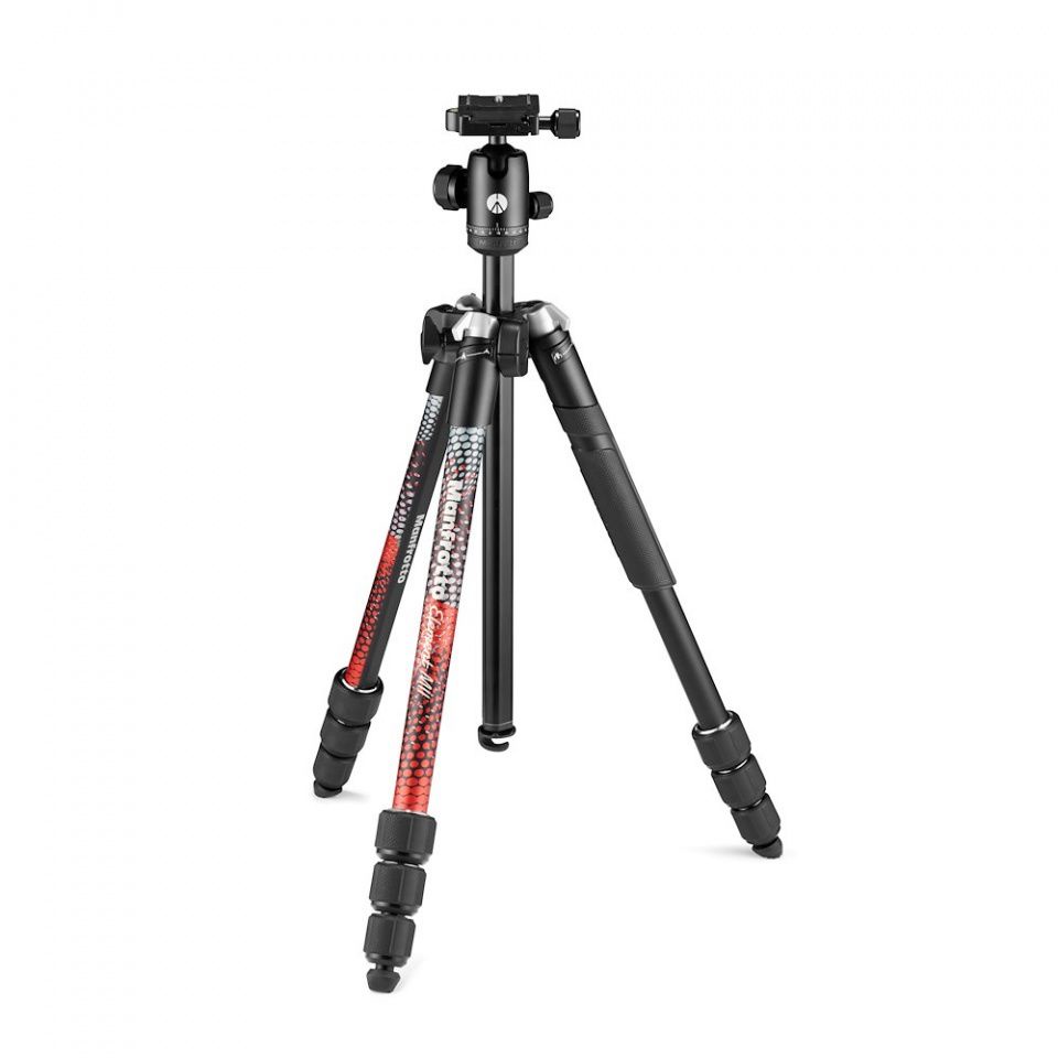 Bộ chân máy ảnh Manfrotto Element ALU Mark II 4S Đỏ