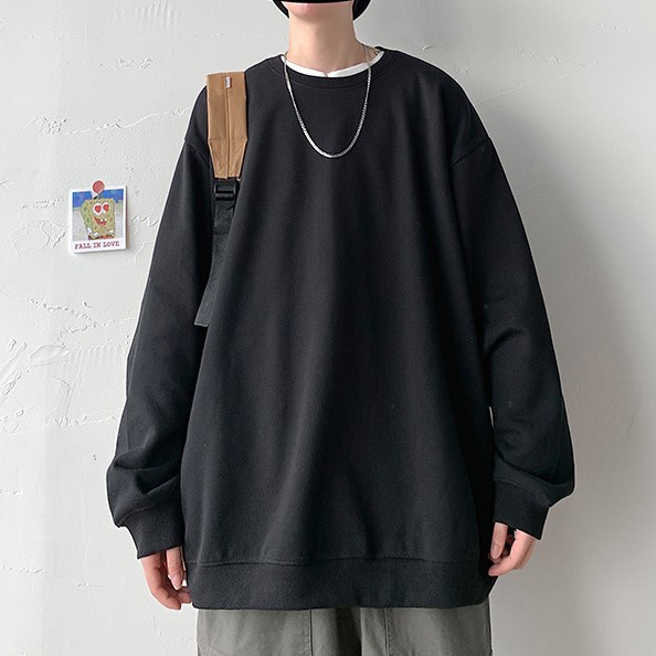 Áo sweater unisex tay dài dáng suông rộng từ M đến 3XL ̣̣̣(40kg đến 90kg - 100kg) , áo nỉ bông nam nữ | BigBuy360 - bigbuy360.vn