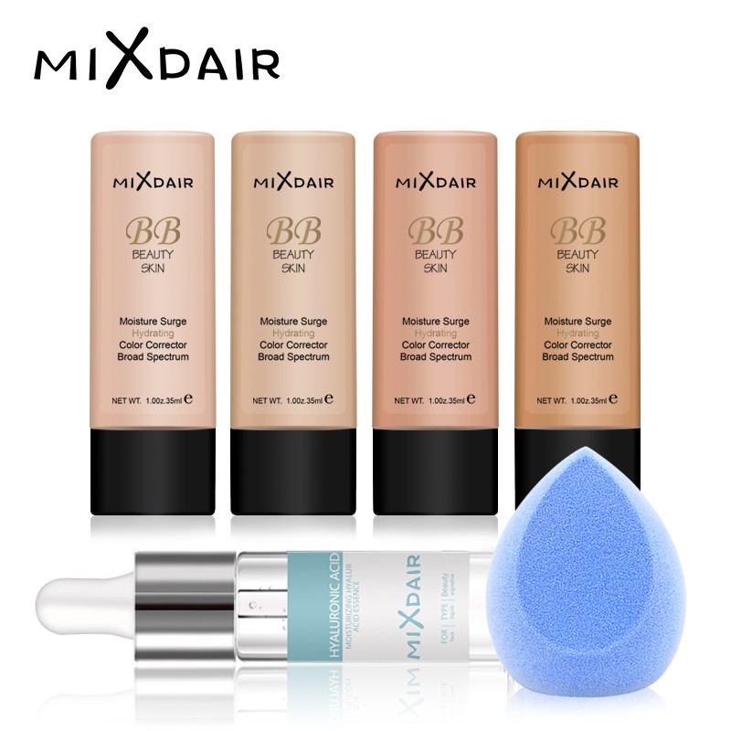 Bộ 3 món kem nền dưỡng ẩm + serum chăm sóc da mặt + bông phấn trang điểm chất lượng cao MIXDAIR | BigBuy360 - bigbuy360.vn