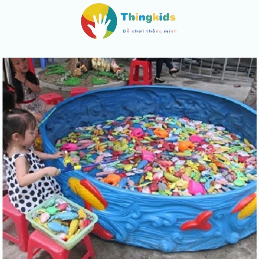 Đồ chơi mầm non - Câu cá nam châm kem phao và cần câu - Thingkids