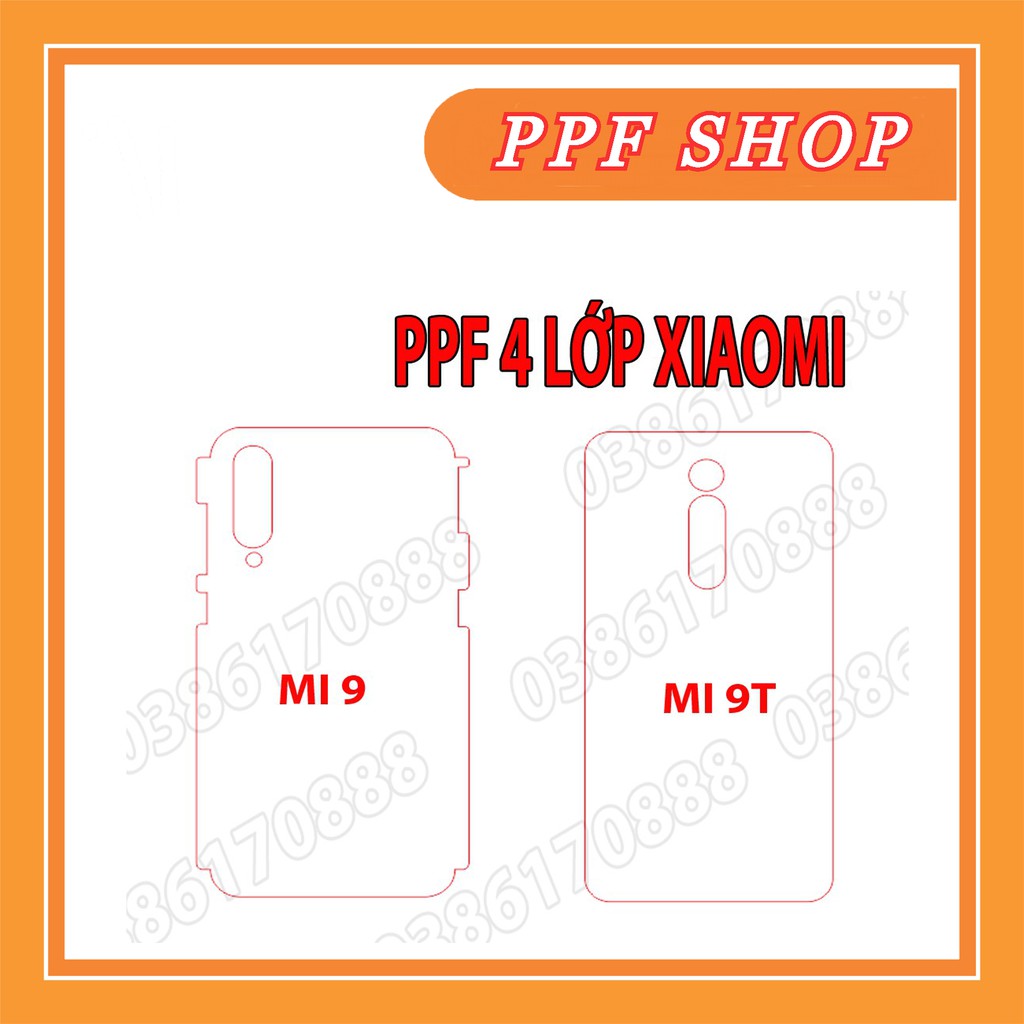 Dán lưng PPF 4 lớp chống va đập cho XIAOMI MI 9 / MI 9T