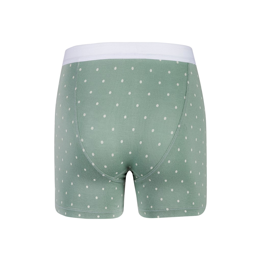 Quần boxer nam IDLOCA Polka dots ID2104-05 - Màu xanh pastel - Họa tiết chấm bi