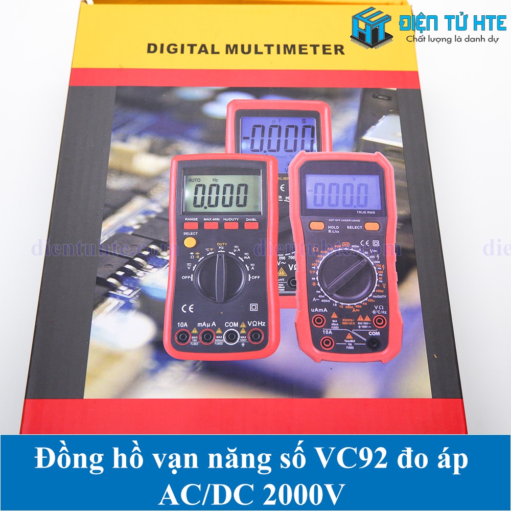 Đồng hồ vạn năng số VC92 đo áp AC/DC 2000V