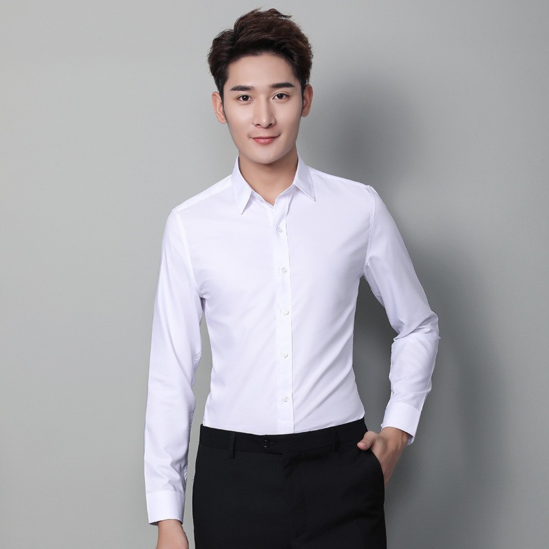 Áo sơ mi đen, dài tay hàn quốc, dáng công sở, màu đen trắng chất đẹp HIMRY STORE | BigBuy360 - bigbuy360.vn