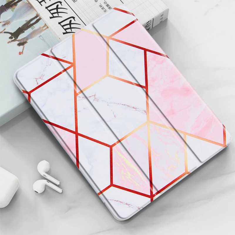 Ốp Máy Tính Bảng Da Lật Nam Châm Vân Cẩm Thạch Cho Apple iPad Pro 11 2021 ipad9 10.2 8th 7 6th Gen 9.7 2018 5th Generation 2017 Air 1 2