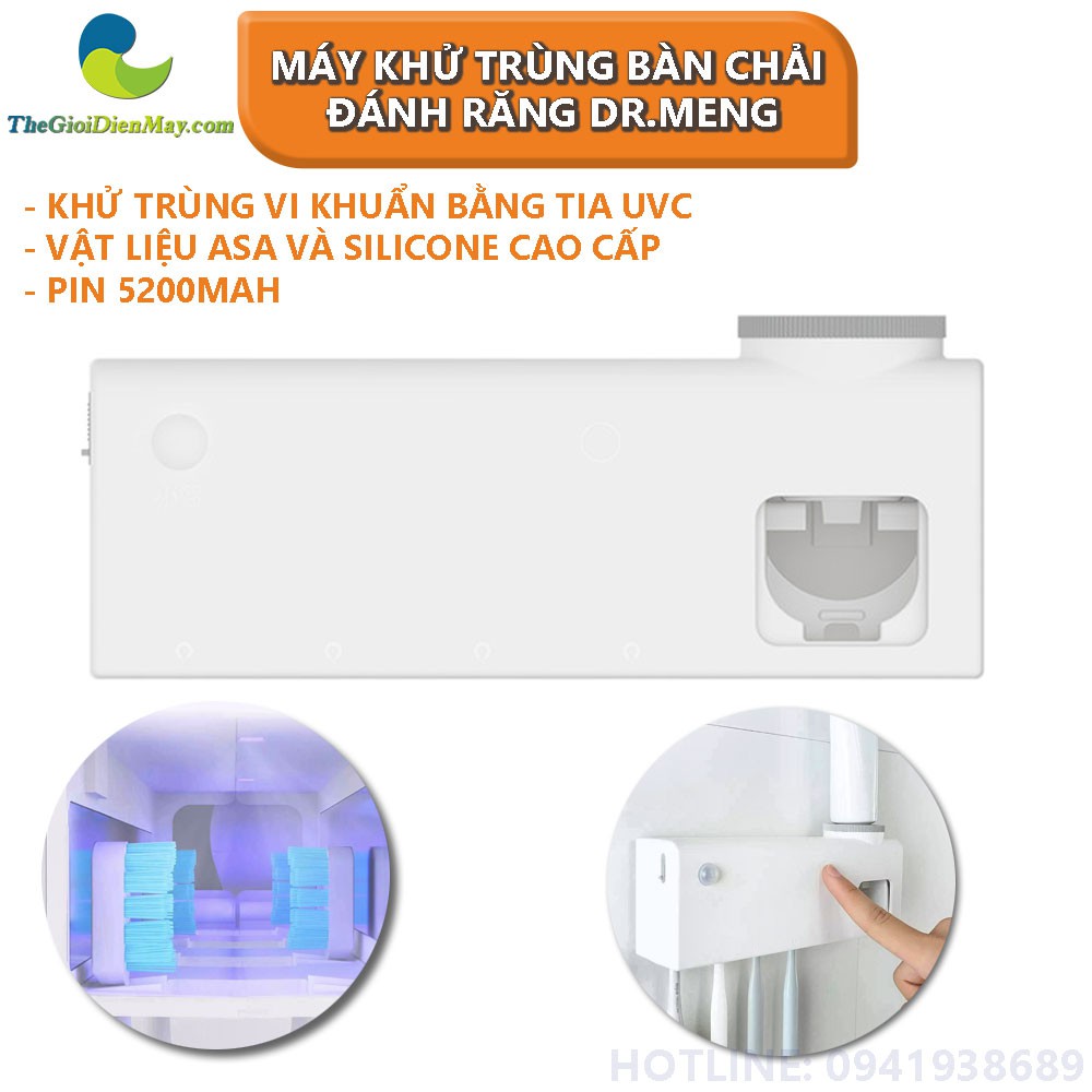 Máy khử trùng bàn chải đánh răng Dr.Meng - Bảo Hành 6 tháng - Shop Thế Giới Điện Máy