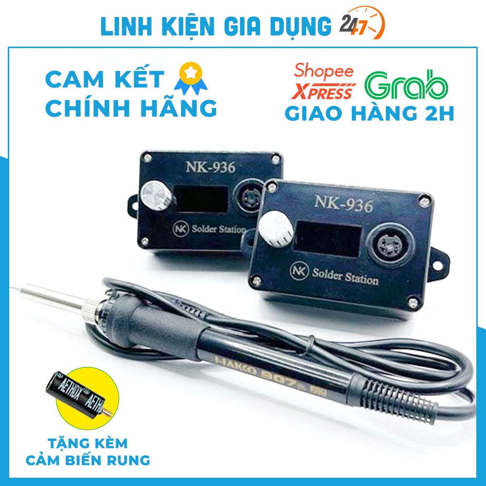 Trạm hàn Nk 936 Phiên Bản Thay Thế Trạm Hàn C11, Trạm hàn thiếc, Tặng kèm cảm biến rung hàn sẵn ( bảo hành 1 năm )