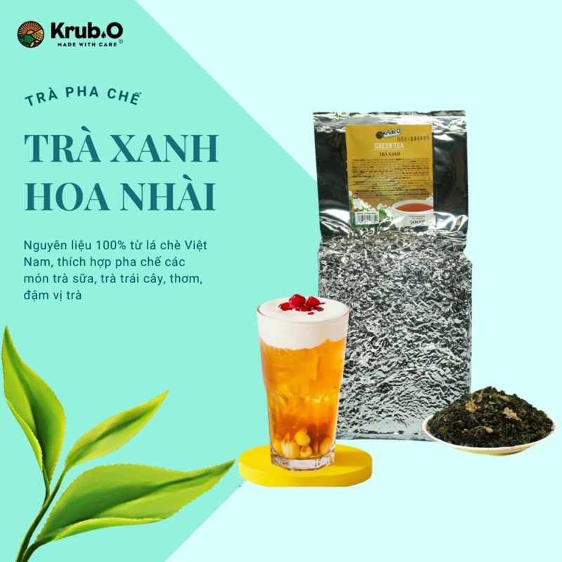 Trà Xanh hoa Nhài Organic - Thuần khiết nông sản Việt