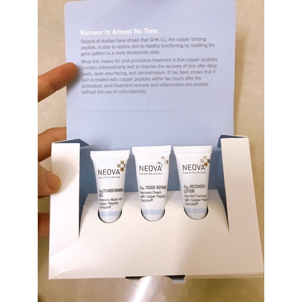 Set dưỡng da phục hồi phức hợp Cu Neova mini