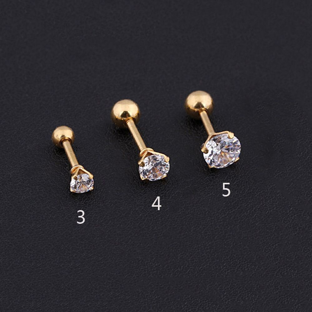 Bộ 2 khuyên xỏ cơ thể hình ngôi sao bằng thép không gỉ nhiều màu thời trang cho nữ