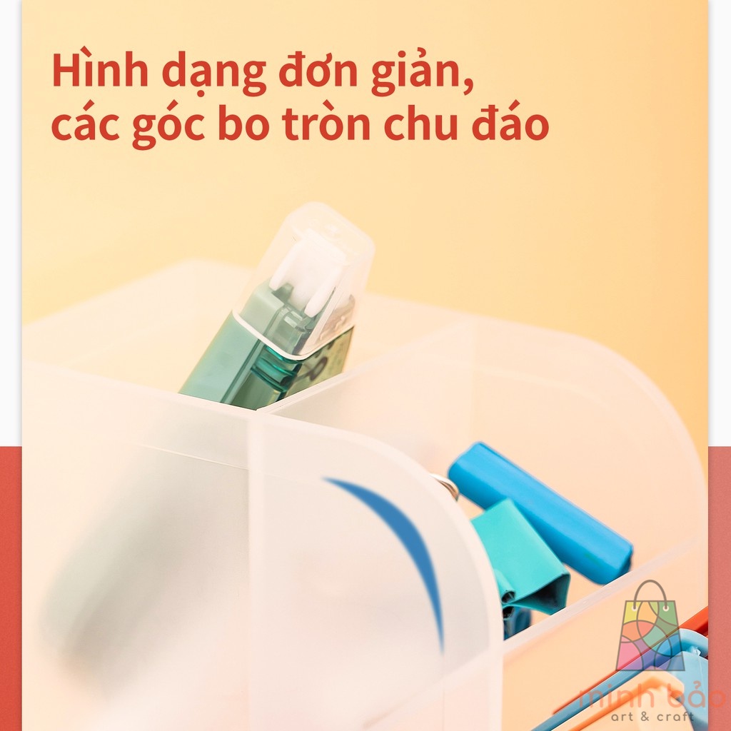 KỆ ỐNG ĐỰNG BÚT MỸ PHẨM 5 NGĂN DELI - XANH/ TRẮNG/ HỒNG - 8932/ 8933