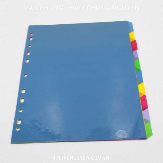 (Bán Chạy) 2 Bộ Chia file nhựa, giấy 10 và 12 màu (Bộ)