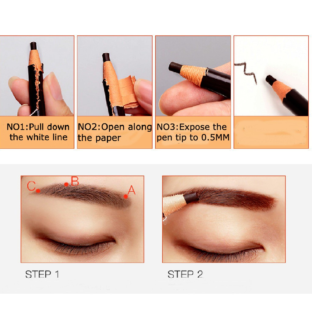 Bút chì kẻ lông mày ba chiều chống nước lâu trôi 5 màu tùy chọn | WebRaoVat - webraovat.net.vn