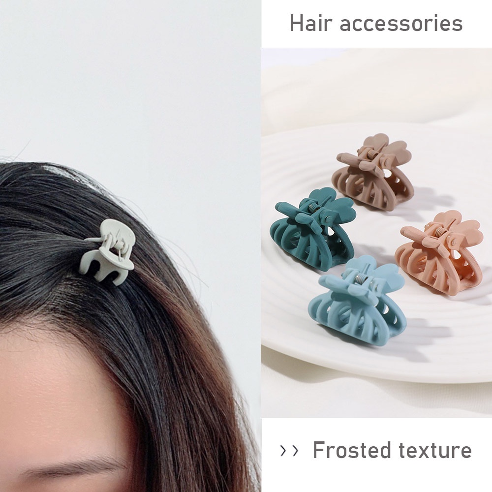 Set 6 kẹp tóc hình nơ/kiểu dáng khác bằng nhựa dễ thương cho nữ