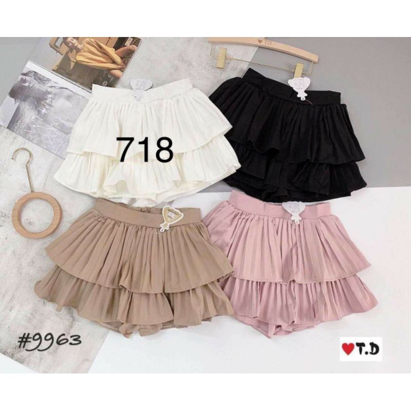 [TT HÀNG CỰC HOT] CHÂN VÁY, VÁY QUẦN DẬP LY 2 TẦNG BỒNG BỀNH 3 MẦU NÂU ĐEN TRẮNG, VÁY KÈM QUẦN AN TOÀN TUYỆT ĐỐI