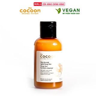 Sữa rửa mặt nghệ Hưng Yên cocoon 140ml sáng mịn da Thuần Chay