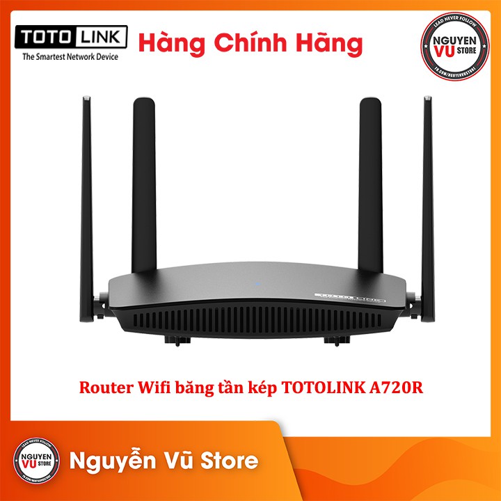 Router Wifi Băng Tần Kép AC1200 TOTOLINK A720R router mạng Hàng Chính Hãng