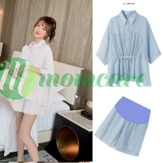 [Mới 2023] Bộ đồ bầu và sau sinh cho con bú LỬNG ĐŨI - Quần áo ngủ mặc nhà cho mẹ, bà bầu - Thời trang ti mùa hè giá rẻ