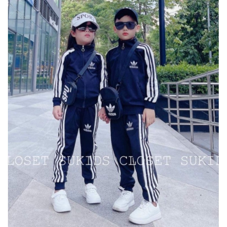 Bộ Nỉ Da Cá Khóa Kéo Size Đại Cho Bé Phong Cách Thể Thao