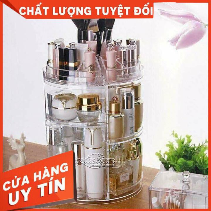 [XẢ KHO+FREE SHIP] Kệ mỹ phẩm xoay tròn 360