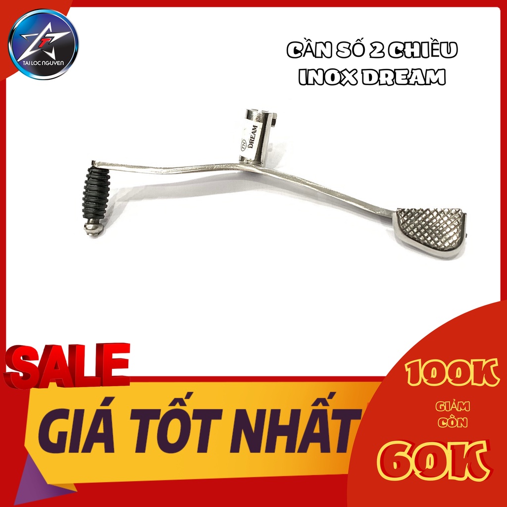 CẦN SỐ 2 CHIỀU INOX CHO XE DREAM