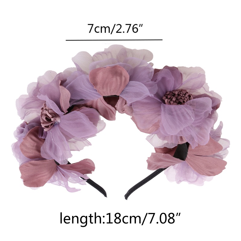 Băng Đô Đính Hoa Nhân Tạo Phong Cách Công Chúa Thời Trang Cho Bé