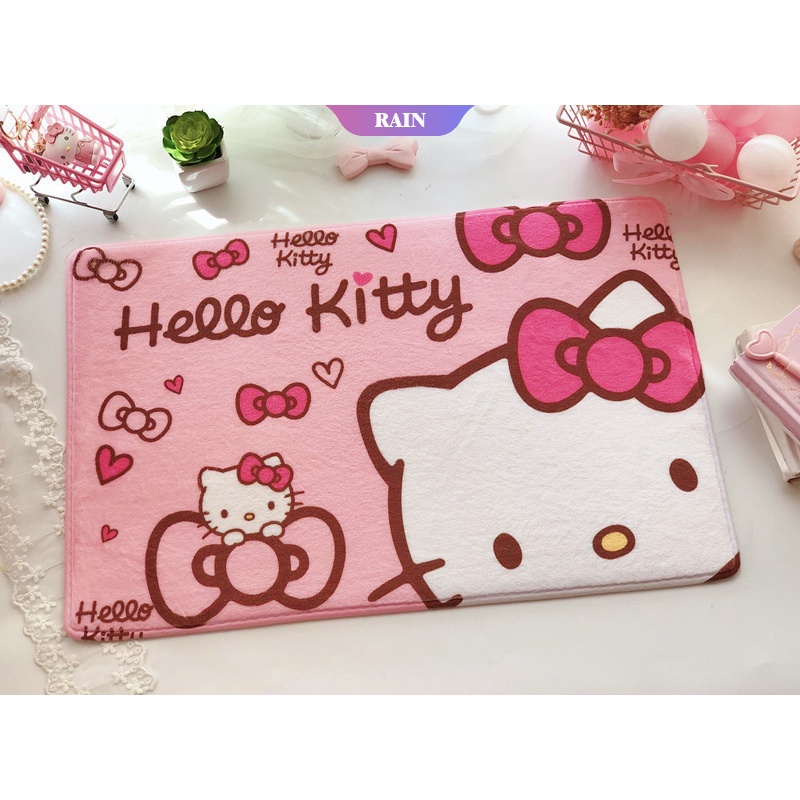 Thảm Lót Sàn Dày Dặn Chống Trượt Thấm Hút Nước In Họa Tiết Hoạt Hình Cinnamoroll Hello Kitty Melody Đáng Yêu Cho Nhà Ở/Phòng Tắm/Ban Công