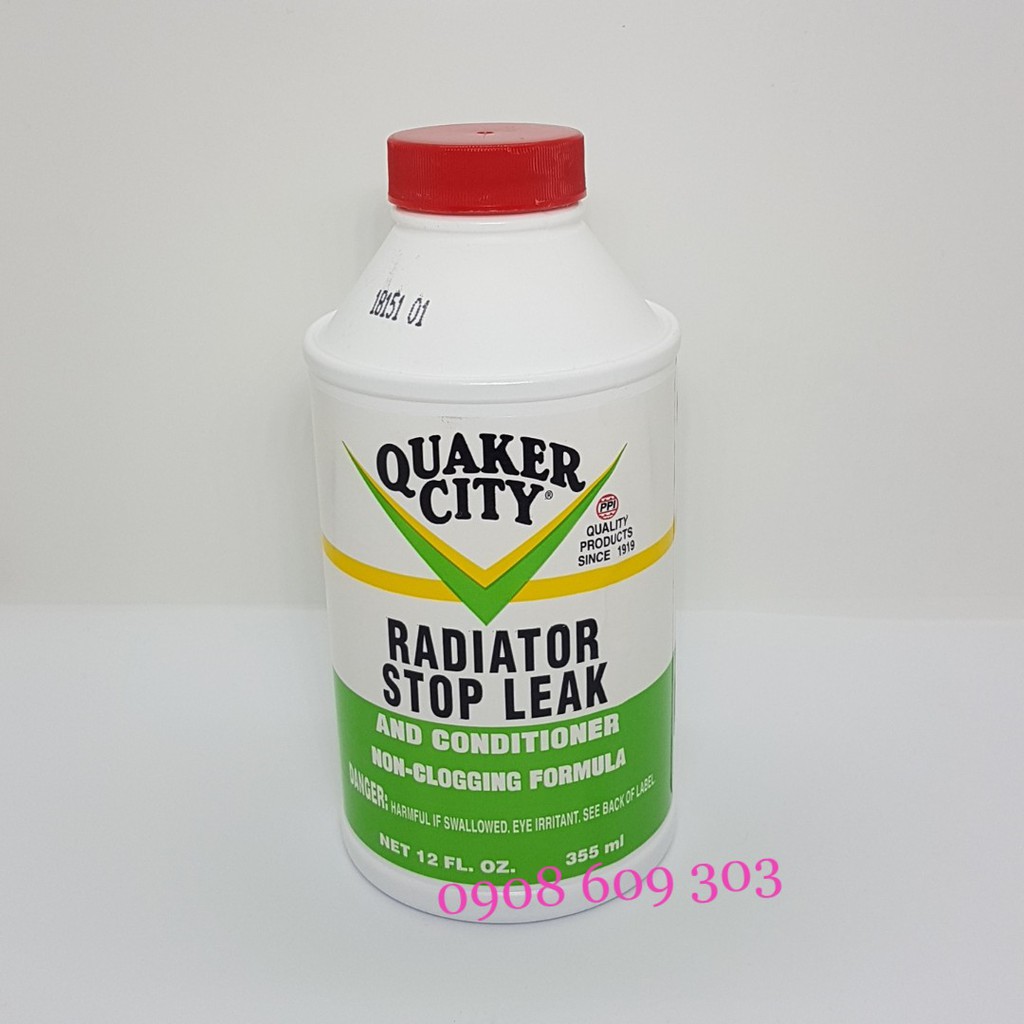 Dung Dịch Hàn Két Nước QUAKER CITY RADIATOR STOP LEAK USA 355ml